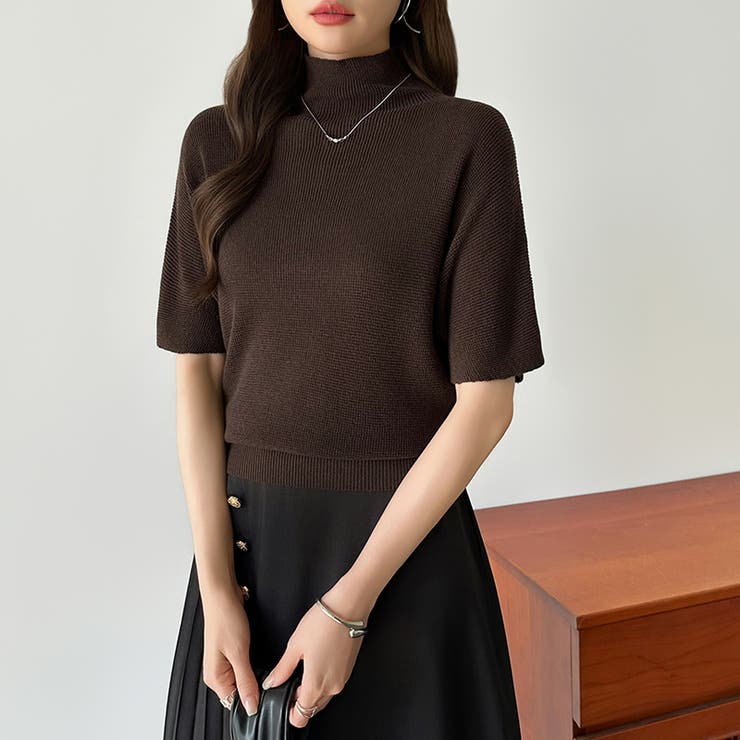 毎日に寄り添うサマーニット ハイネックニット シアーニット | COCOMOMO | 詳細画像9 