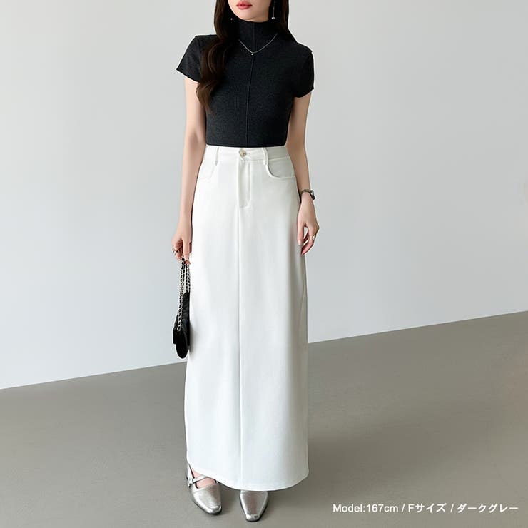 品よくきれいめハイネックサマーニット 半袖ニット サマーニット | COCOMOMO | 詳細画像26 