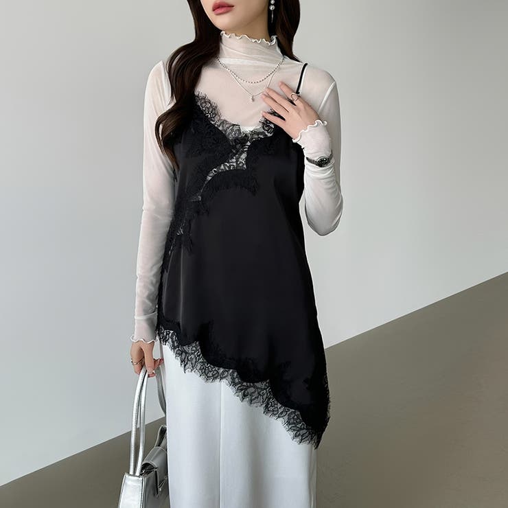 レイヤード映えサテンレースキャミソール レース キャミソール | COCOMOMO | 詳細画像22 