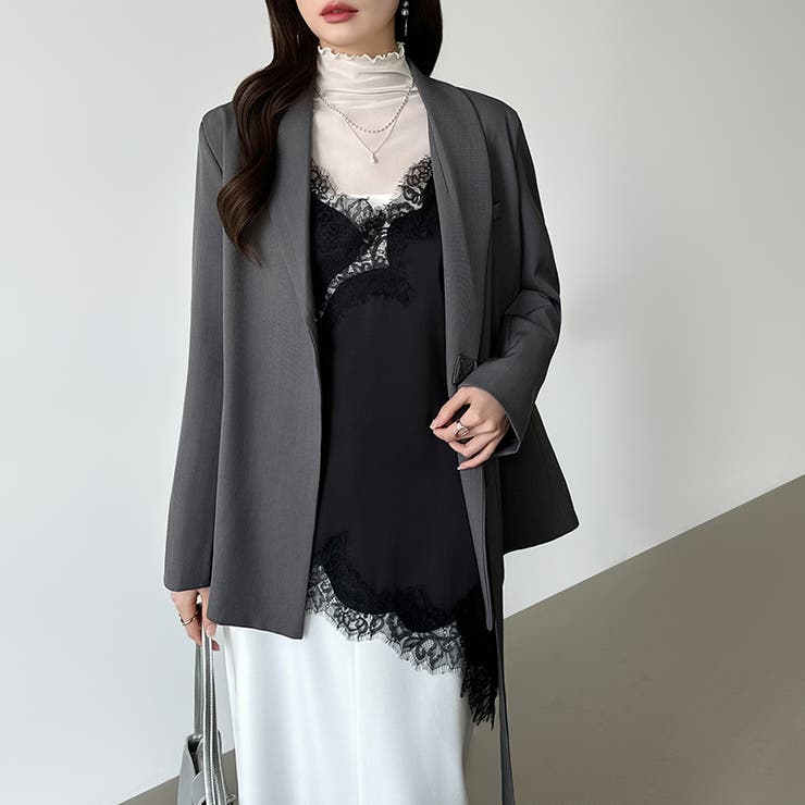 レイヤード映えサテンレースキャミソール レース キャミソール | COCOMOMO | 詳細画像24 