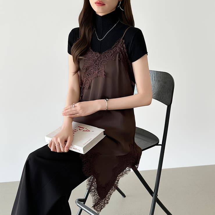 レイヤード映えサテンレースキャミソール レース キャミソール | COCOMOMO | 詳細画像6 