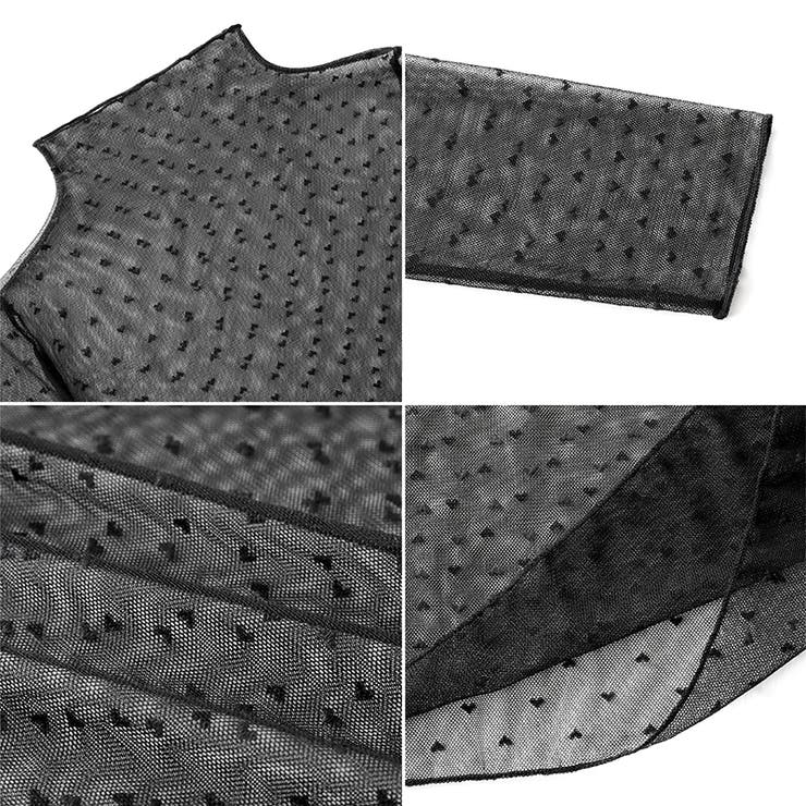 一枚でも重ねても。甘すぎないハート柄シアートップス シアー ハイネック | COCOMOMO | 詳細画像23 