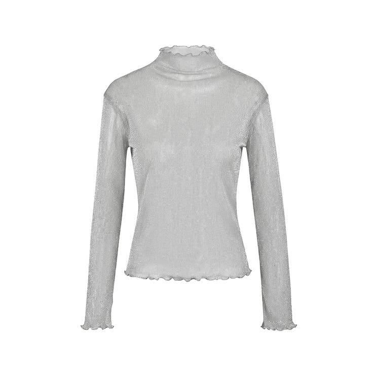 上品な大人のきらめきラメシアートップス ハイネック シアー | COCOMOMO | 詳細画像52 