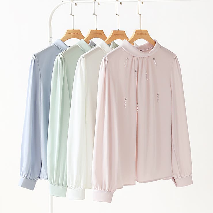 一枚で、きちんと華やか。パールビジュー付きブラウス ブラウス フォーマル | COCOMOMO | 詳細画像36 