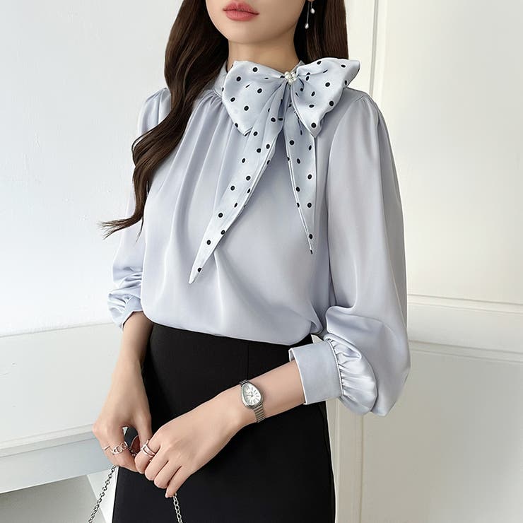 一枚で華やぐ、好印象ブラウス リボンブラウス スカーフ | COCOMOMO | 詳細画像10 