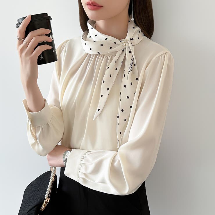 一枚で華やぐ、好印象ブラウス リボンブラウス スカーフ | COCOMOMO | 詳細画像13 