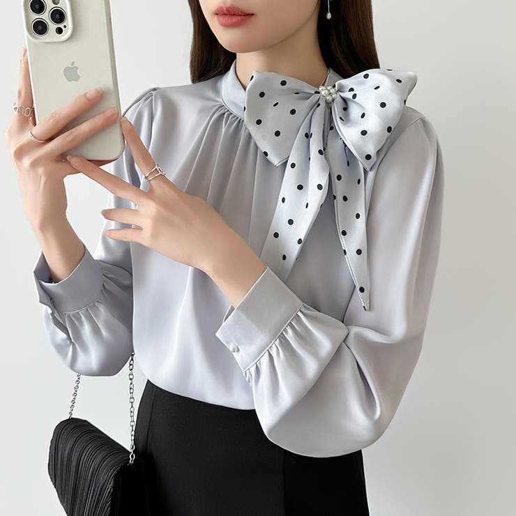 一枚で華やぐ、好印象ブラウス リボンブラウス スカーフ | COCOMOMO | 詳細画像3 