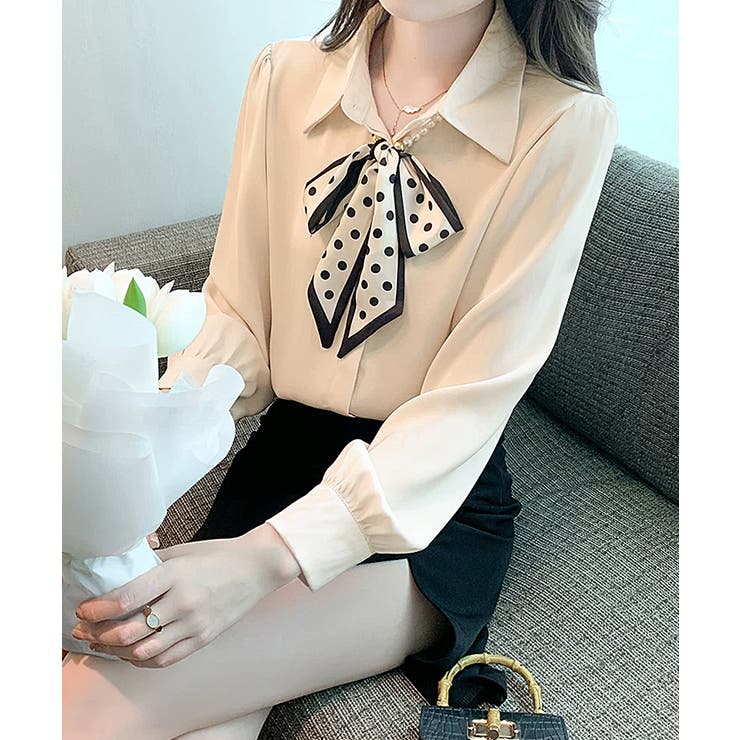 ボウタイブラウス リボンブラウス シャツ | COCOMOMO | 詳細画像16 