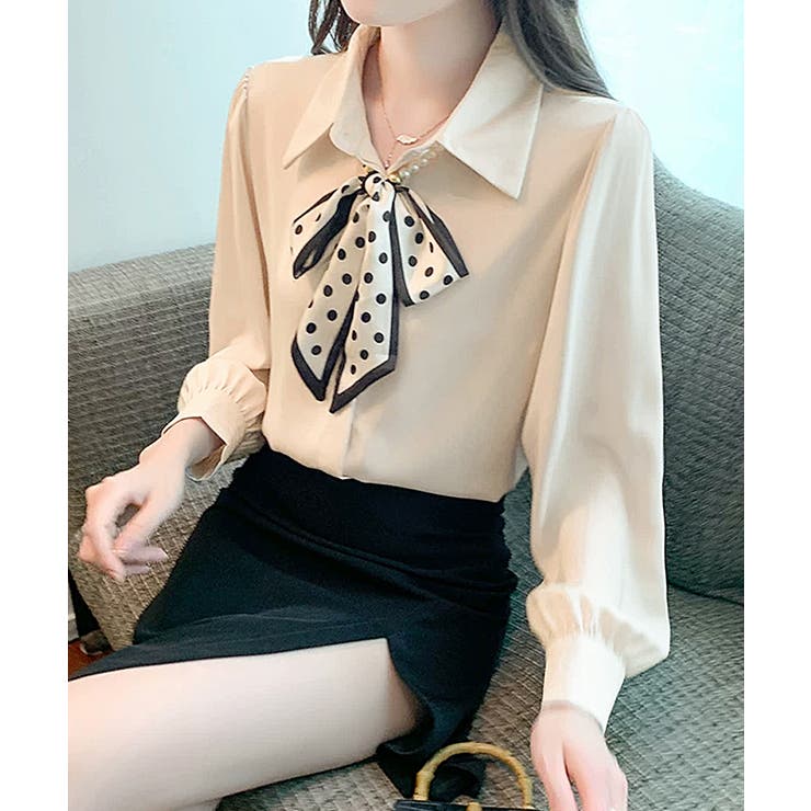 ボウタイブラウス リボンブラウス シャツ | COCOMOMO | 詳細画像19 