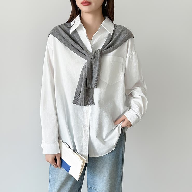 さっと着るだけ大人の余裕感。コットンオーバーシャツシャツ カラーシャツ シャツ | COCOMOMO | 詳細画像14 