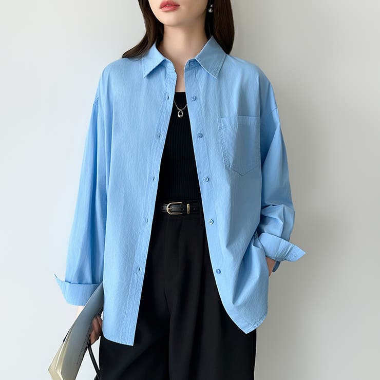 さっと着るだけ大人の余裕感。コットンオーバーシャツシャツ カラーシャツ シャツ | COCOMOMO | 詳細画像20 