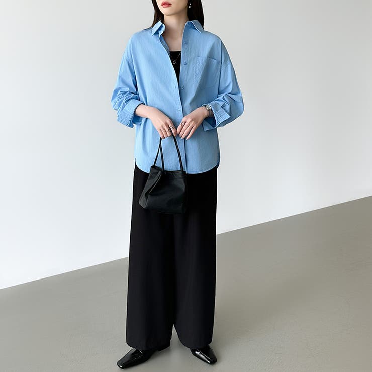 さっと着るだけ大人の余裕感。コットンオーバーシャツシャツ カラーシャツ シャツ | COCOMOMO | 詳細画像25 