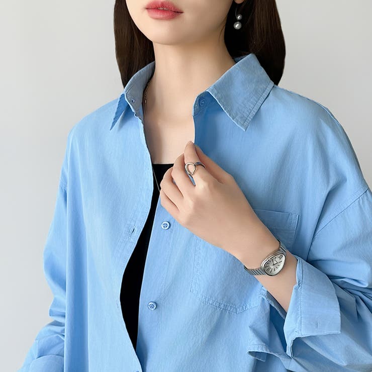 さっと着るだけ大人の余裕感。コットンオーバーシャツシャツ カラーシャツ シャツ | COCOMOMO | 詳細画像27 