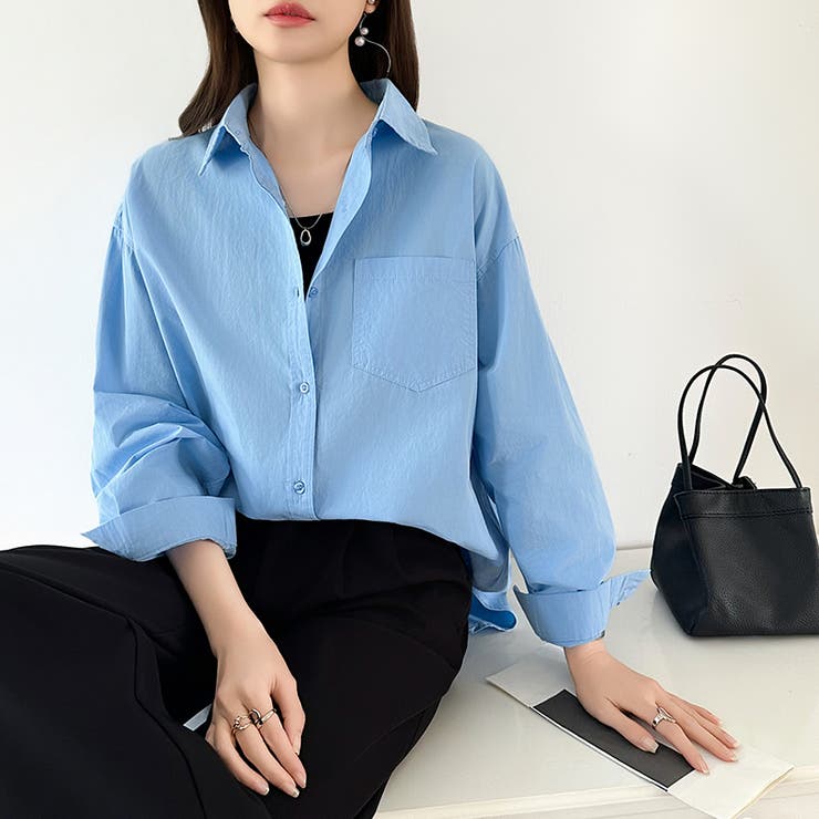 さっと着るだけ大人の余裕感。コットンオーバーシャツシャツ カラーシャツ シャツ | COCOMOMO | 詳細画像29 