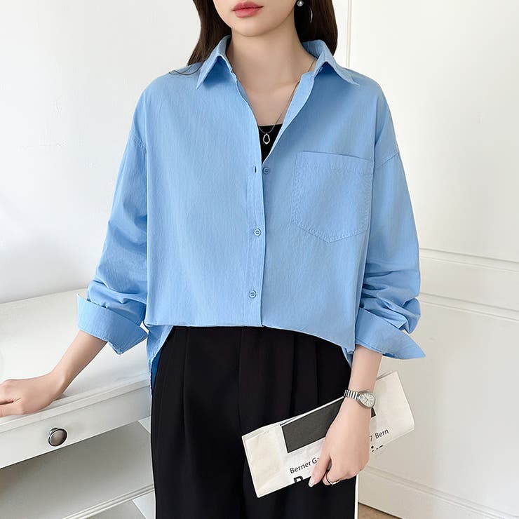 さっと着るだけ大人の余裕感。コットンオーバーシャツシャツ カラーシャツ シャツ | COCOMOMO | 詳細画像30 