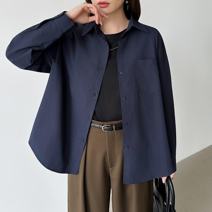 さっと着るだけ大人の余裕感。コットンオーバーシャツシャツ カラーシャツ シャツ | COCOMOMO | 詳細画像32 