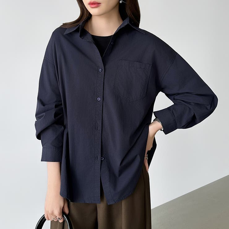 さっと着るだけ大人の余裕感。コットンオーバーシャツシャツ カラーシャツ シャツ | COCOMOMO | 詳細画像35 