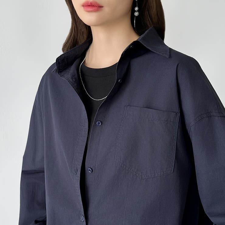 さっと着るだけ大人の余裕感。コットンオーバーシャツシャツ カラーシャツ シャツ | COCOMOMO | 詳細画像36 