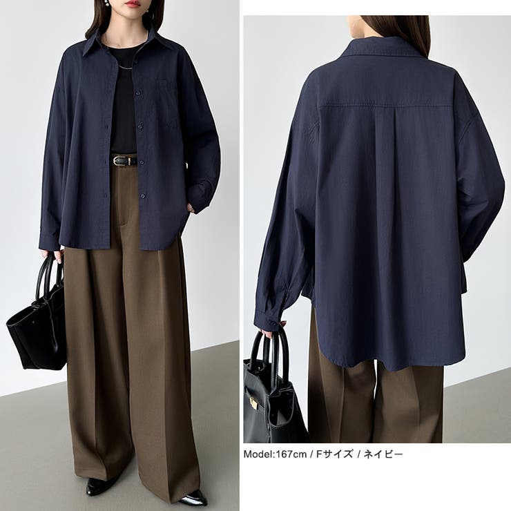 さっと着るだけ大人の余裕感。コットンオーバーシャツシャツ カラーシャツ シャツ | COCOMOMO | 詳細画像37 