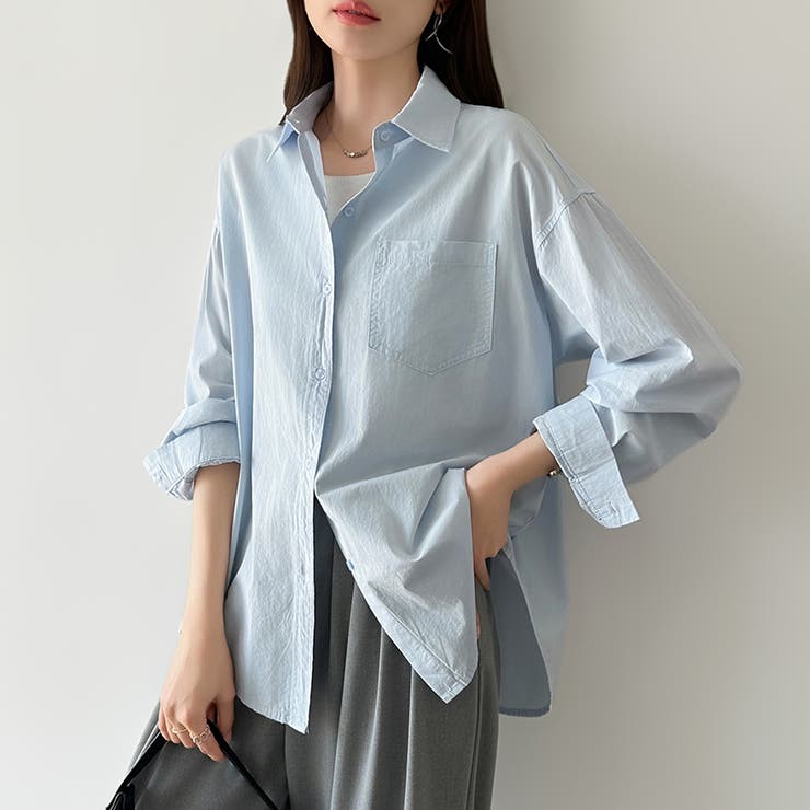 さっと着るだけ大人の余裕感。コットンオーバーシャツシャツ カラーシャツ シャツ | COCOMOMO | 詳細画像6 