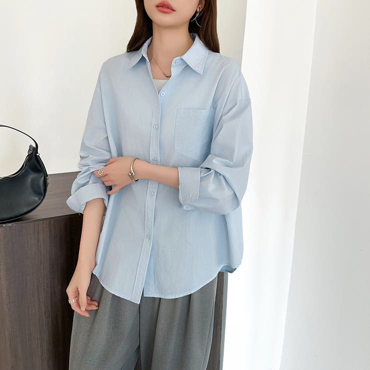 さっと着るだけ大人の余裕感。コットンオーバーシャツシャツ カラーシャツ シャツ | COCOMOMO | 詳細画像8 