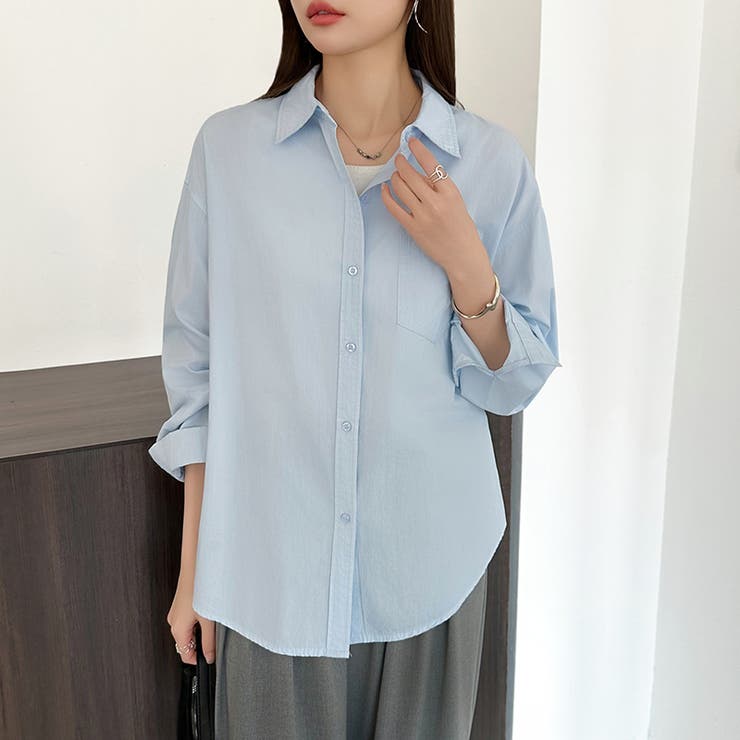 さっと着るだけ大人の余裕感。コットンオーバーシャツシャツ カラーシャツ シャツ | COCOMOMO | 詳細画像9 