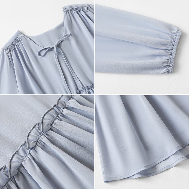 ふんわり今っぽフェミニン。シフォンペプラムチュニック ペプラム チュニック | COCOMOMO | 詳細画像23 