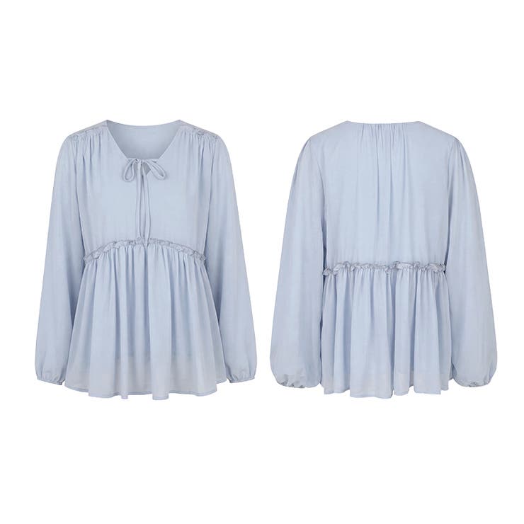 ふんわり今っぽフェミニン。シフォンペプラムチュニック ペプラム チュニック | COCOMOMO | 詳細画像27 