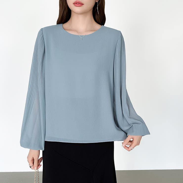 袖デザインで差がつくプリーツスリーブブラウス ボリューム袖 ブラウス | COCOMOMO | 詳細画像15 