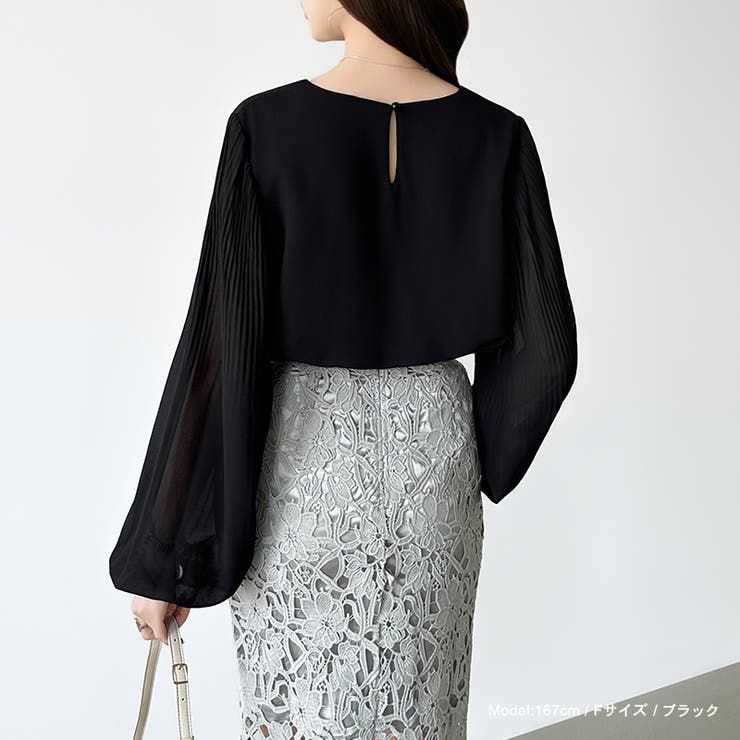 袖デザインで差がつくプリーツスリーブブラウス ボリューム袖 ブラウス | COCOMOMO | 詳細画像36 