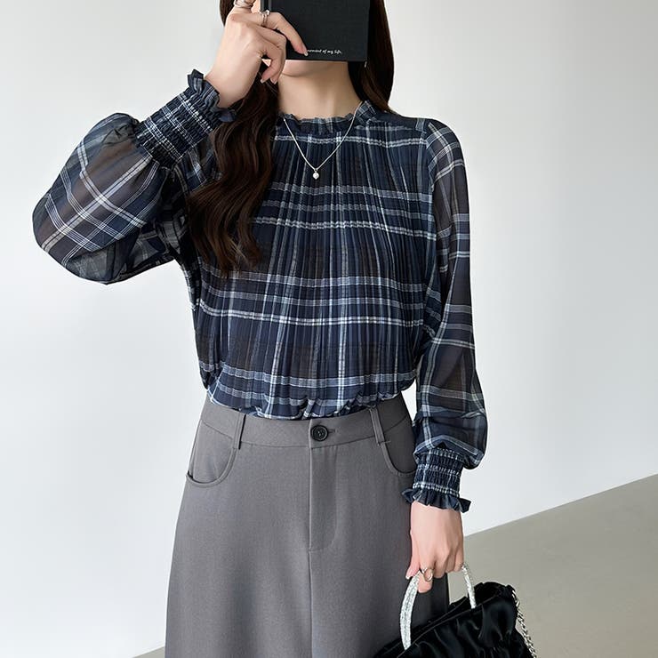 ふわっと軽やかプリーツシアーブラウス シフォンブラウス ブラウス | COCOMOMO | 詳細画像28 