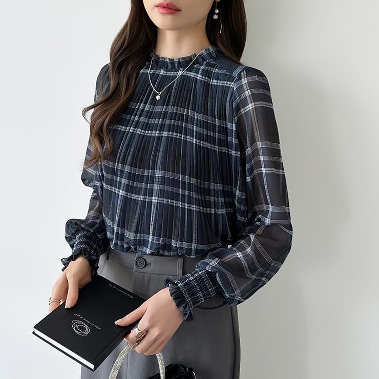 ふわっと軽やかプリーツシアーブラウス シフォンブラウス ブラウス | COCOMOMO | 詳細画像29 