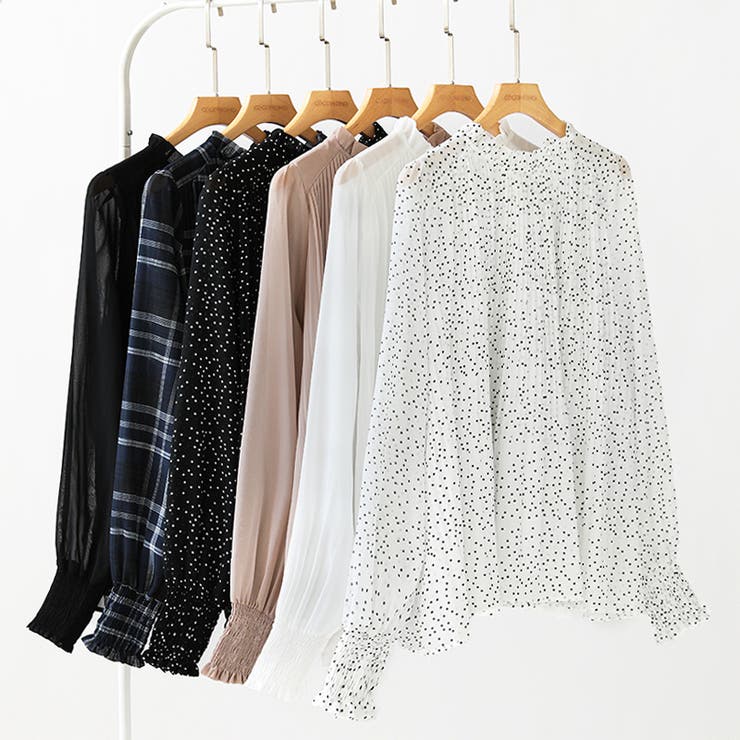 ふわっと軽やかプリーツシアーブラウス シフォンブラウス ブラウス | COCOMOMO | 詳細画像50 