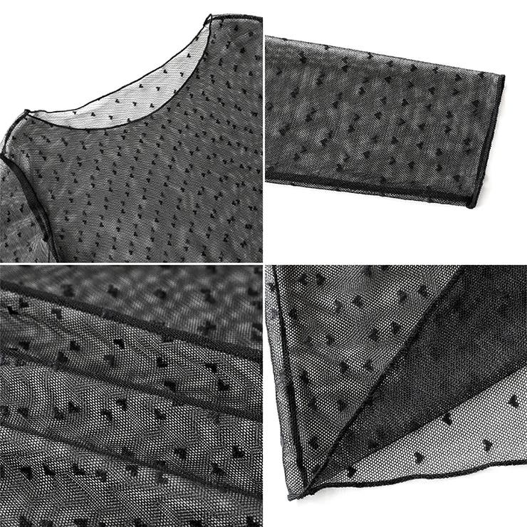 【大人が着たいハート柄】 ハート柄シアートップス クルーネック | COCOMOMO | 詳細画像20 