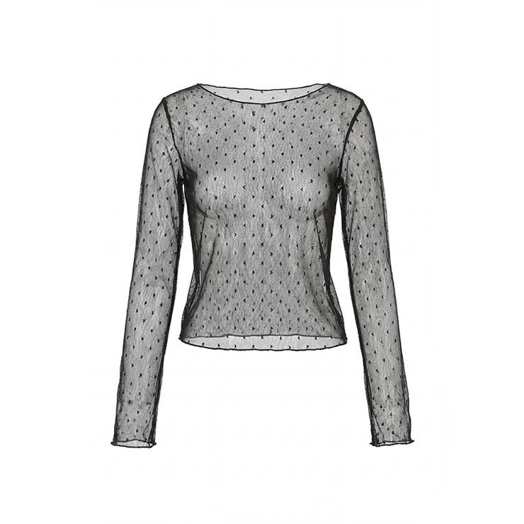 【大人が着たいハート柄】 ハート柄シアートップス クルーネック | COCOMOMO | 詳細画像23 