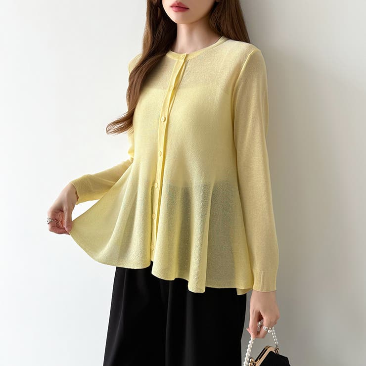 透け感でつくる、シアーペプラム シアーカーディガン ペプラムトップス | COCOMOMO | 詳細画像38 