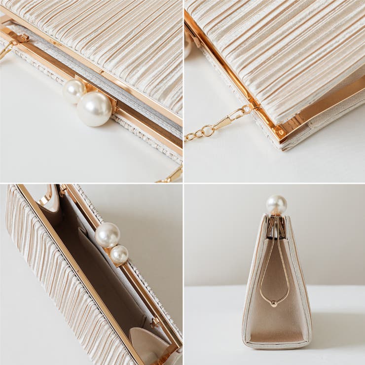 【プリーツ×大粒パールが映える】3wayパーティーバッグ クラッチバッグ パーテ… | COCOMOMO | 詳細画像22 
