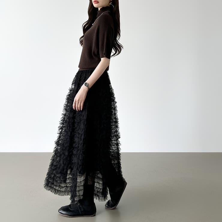 華やかさを味方にするティアードチュールスカート チュールスカート スカート | COCOMOMO | 詳細画像30 