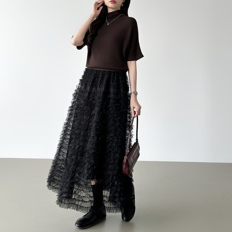 華やかさを味方にするティアードチュールスカート チュールスカート スカート | COCOMOMO | 詳細画像32 