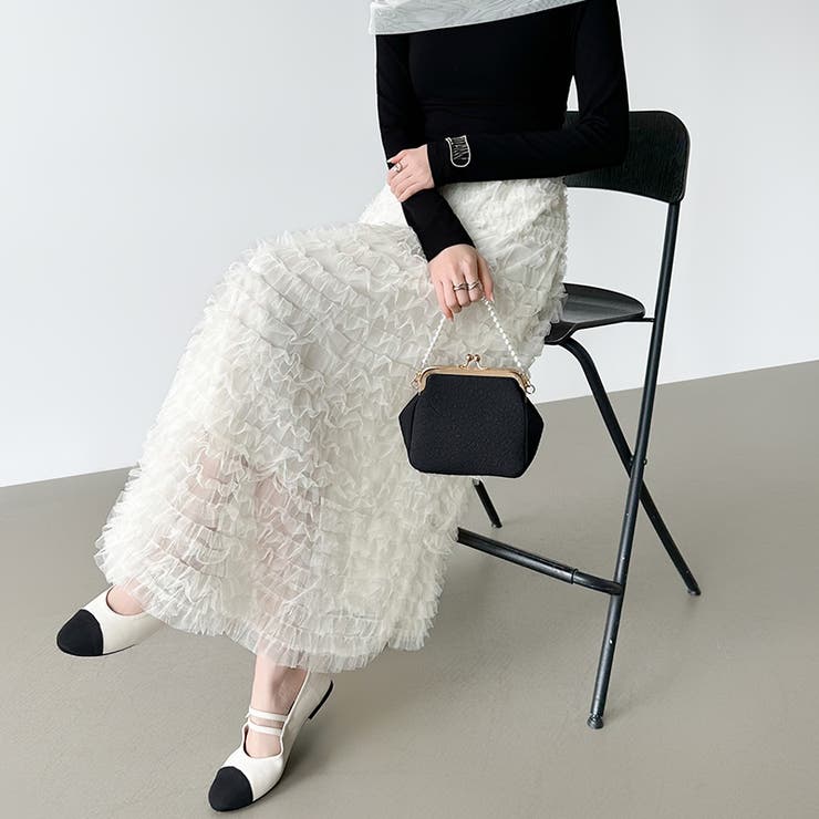 華やかさを味方にするティアードチュールスカート チュールスカート スカート | COCOMOMO | 詳細画像6 