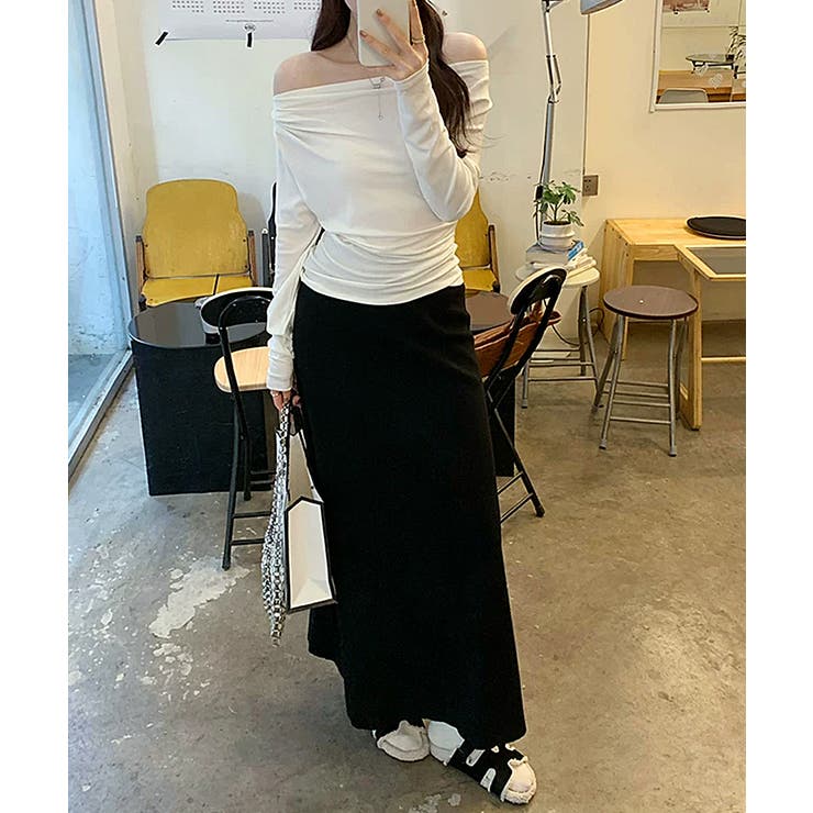 アシメギャザーオフショルトップス オフショルダー ワンショルダー | COCOMOMO | 詳細画像14 