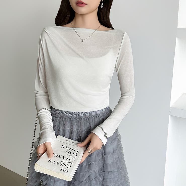 アシメギャザーオフショルトップス オフショルダー ワンショルダー | COCOMOMO | 詳細画像28 