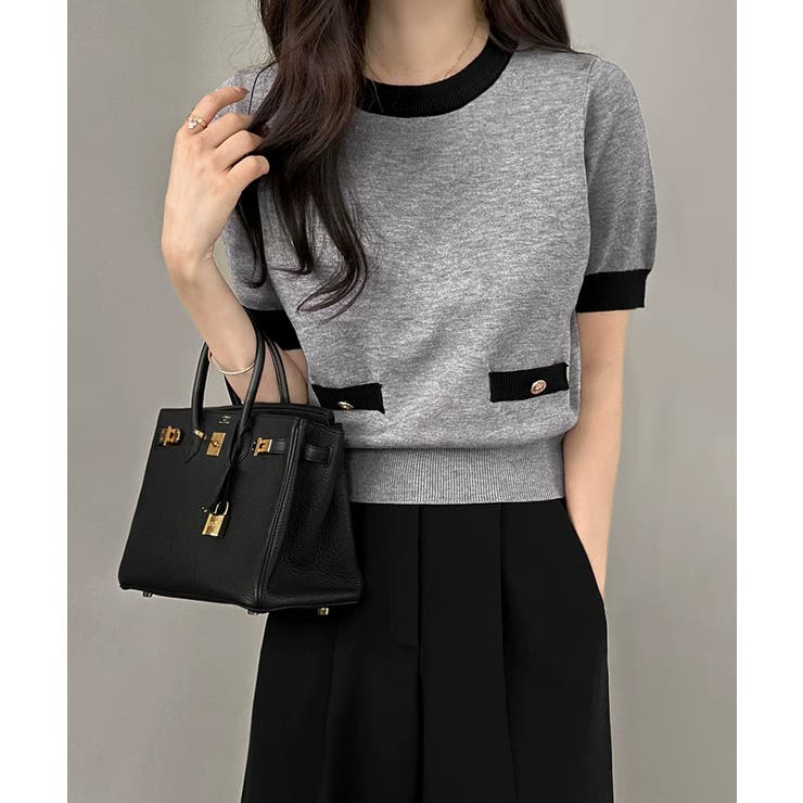 【オンオフ対応】配色サマーニットアンサンブル アンサンブル ニットカーディガン | COCOMOMO | 詳細画像10 