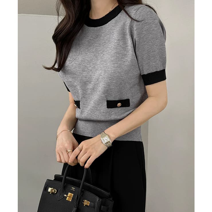 【オンオフ対応】配色サマーニットアンサンブル アンサンブル ニットカーディガン | COCOMOMO | 詳細画像11 