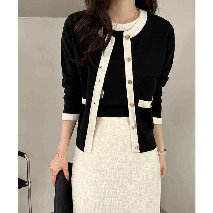 【オンオフ対応】配色サマーニットアンサンブル アンサンブル ニットカーディガン | COCOMOMO | 詳細画像14 