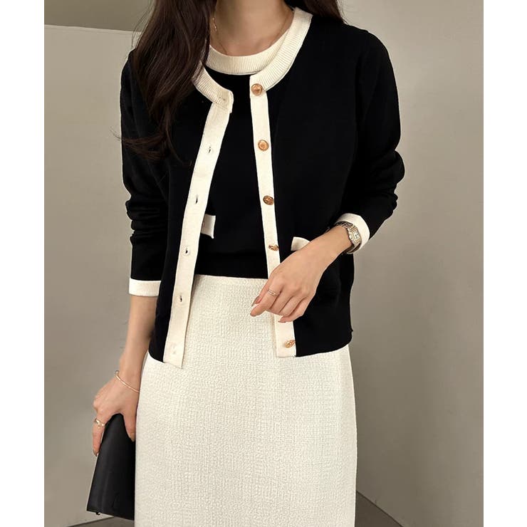 【オンオフ対応】配色サマーニットアンサンブル アンサンブル ニットカーディガン | COCOMOMO | 詳細画像15 