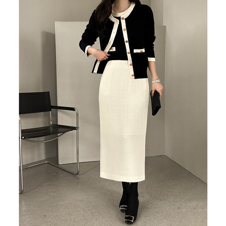 【オンオフ対応】配色サマーニットアンサンブル アンサンブル ニットカーディガン | COCOMOMO | 詳細画像18 