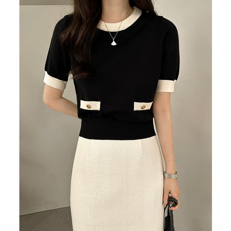 【オンオフ対応】配色サマーニットアンサンブル アンサンブル ニットカーディガン | COCOMOMO | 詳細画像19 