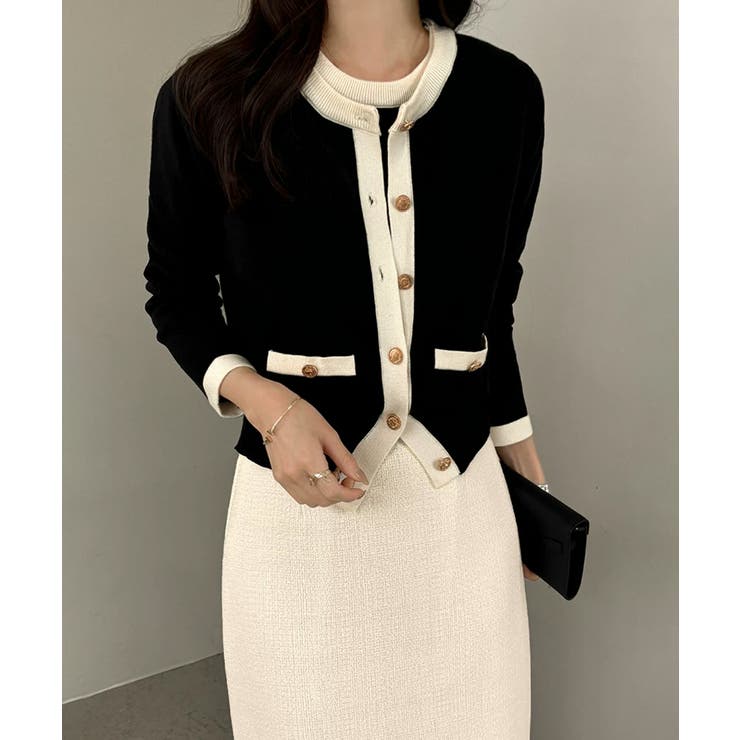 【オンオフ対応】配色サマーニットアンサンブル アンサンブル ニットカーディガン | COCOMOMO | 詳細画像21 