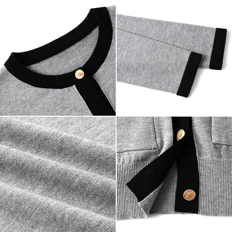 【オンオフ対応】配色サマーニットアンサンブル アンサンブル ニットカーディガン | COCOMOMO | 詳細画像25 